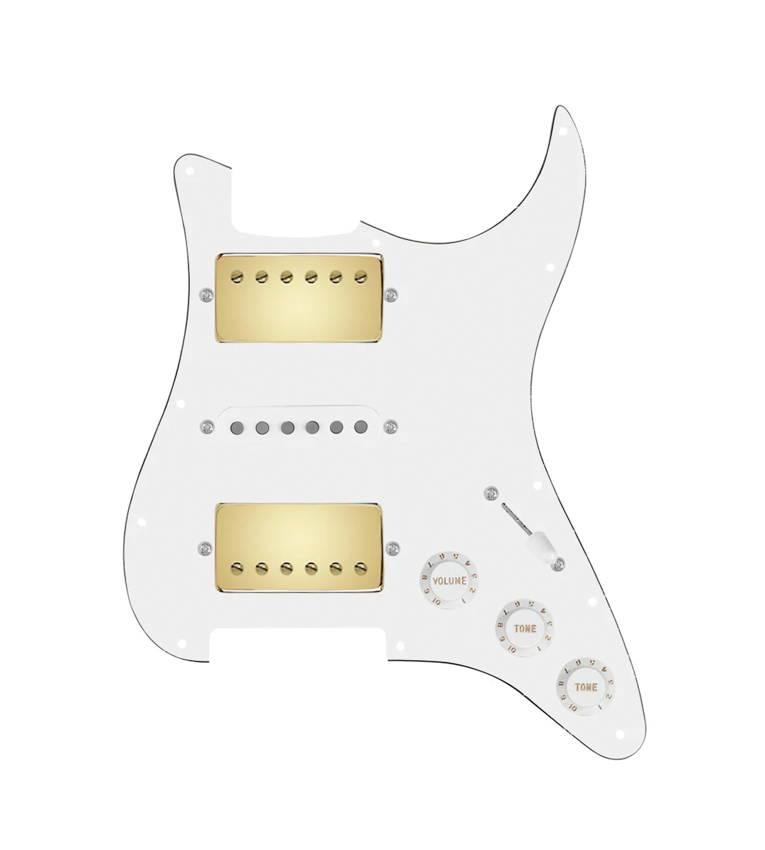 HSH Loaded Pickguard for Stratocasters® - SLPG-HSH-SMTH-G-TVTG-W-WPG