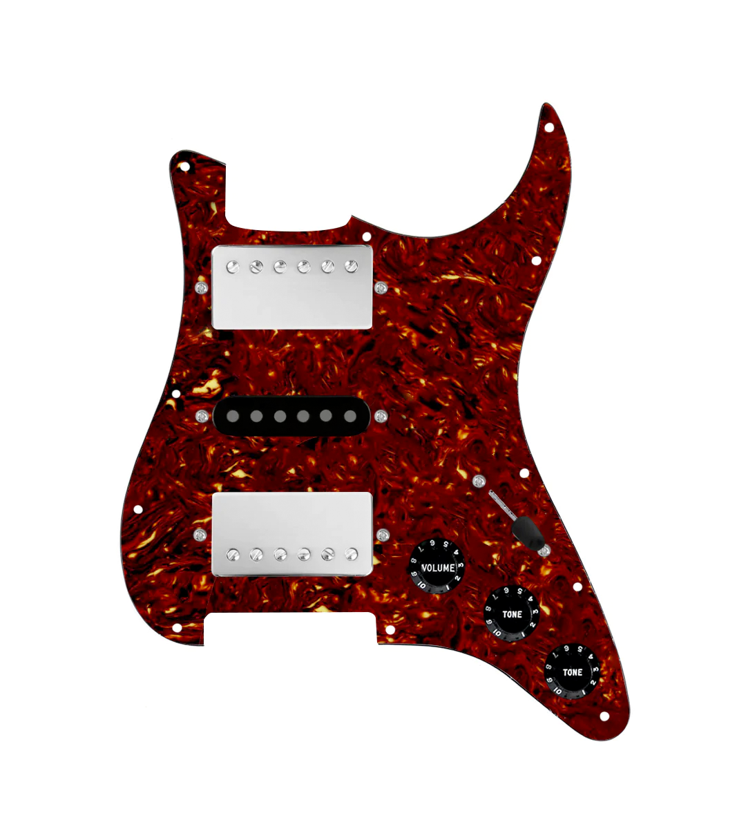 HSH Loaded Pickguard for Stratocasters® - SLPG-HSH-SMTH-N-TVTG-B-TPG