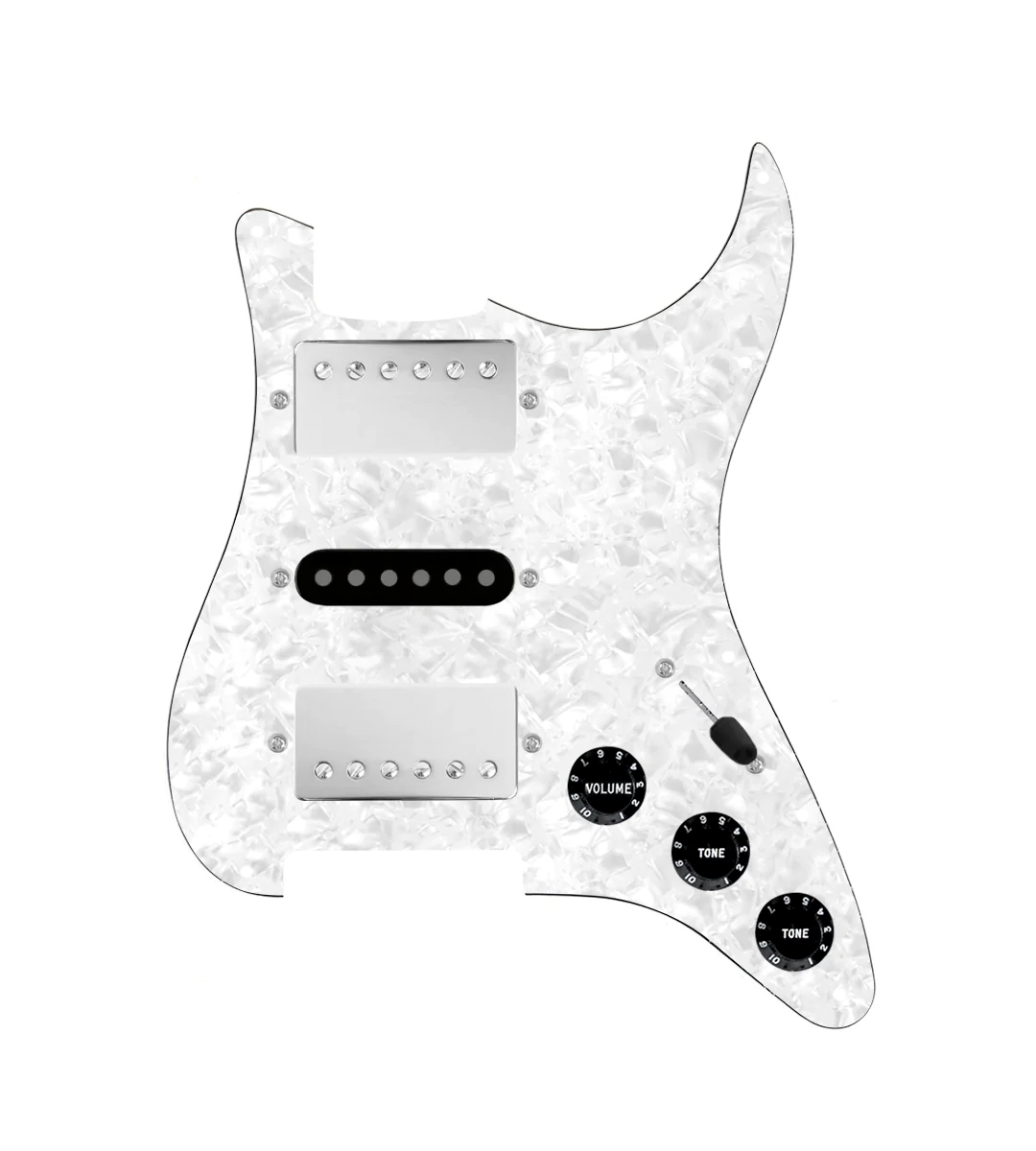 HSH Loaded Pickguard for Stratocasters® - SLPG-HSH-SMTH-N-TVTG-B-WPPG