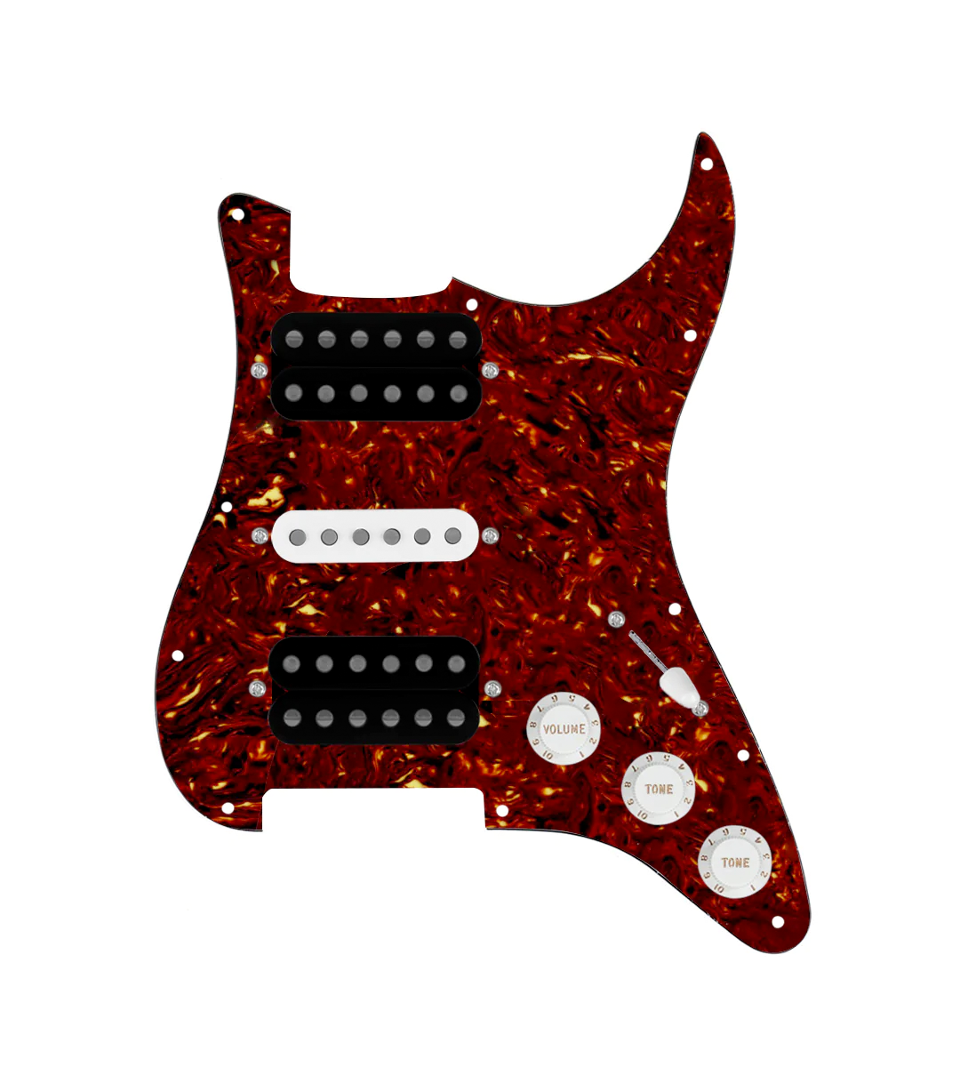 HSH Loaded Pickguard for Stratocasters® - SLPG-HSH-SMTH-UC-TVTG-W-TPG