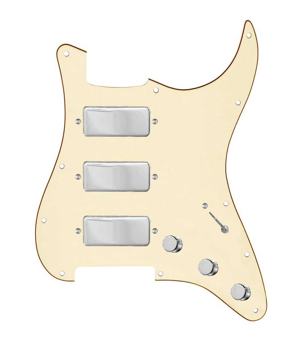 Stadium Triple Mini Humbucker Loaded Pickguard for Stratocasters® - SLPG-STD-AWPG-S7W-500K