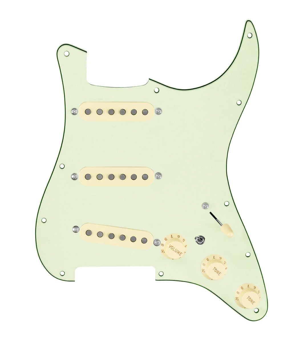 Texas Vintage Loaded Pickguard for Stratocasters® - SLPG-TVTG-AW-MGPG-S7W-MT