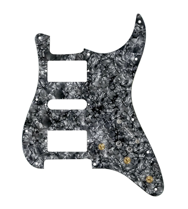 Pre-Wired HSH Stratocaster® Pickguard - SWPG-HSH-BPPG-S7W-HSH-2T