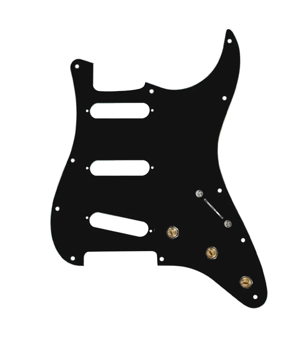 Pre-Wired SSS Stratocaster® Pickguard - SWPG-SSS-BPG-S5W-BL-V