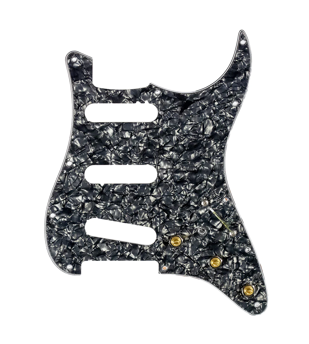 Pre-Wired SSS Stratocaster® Pickguard - SWPG-SSS-BPPG-S7W-MT