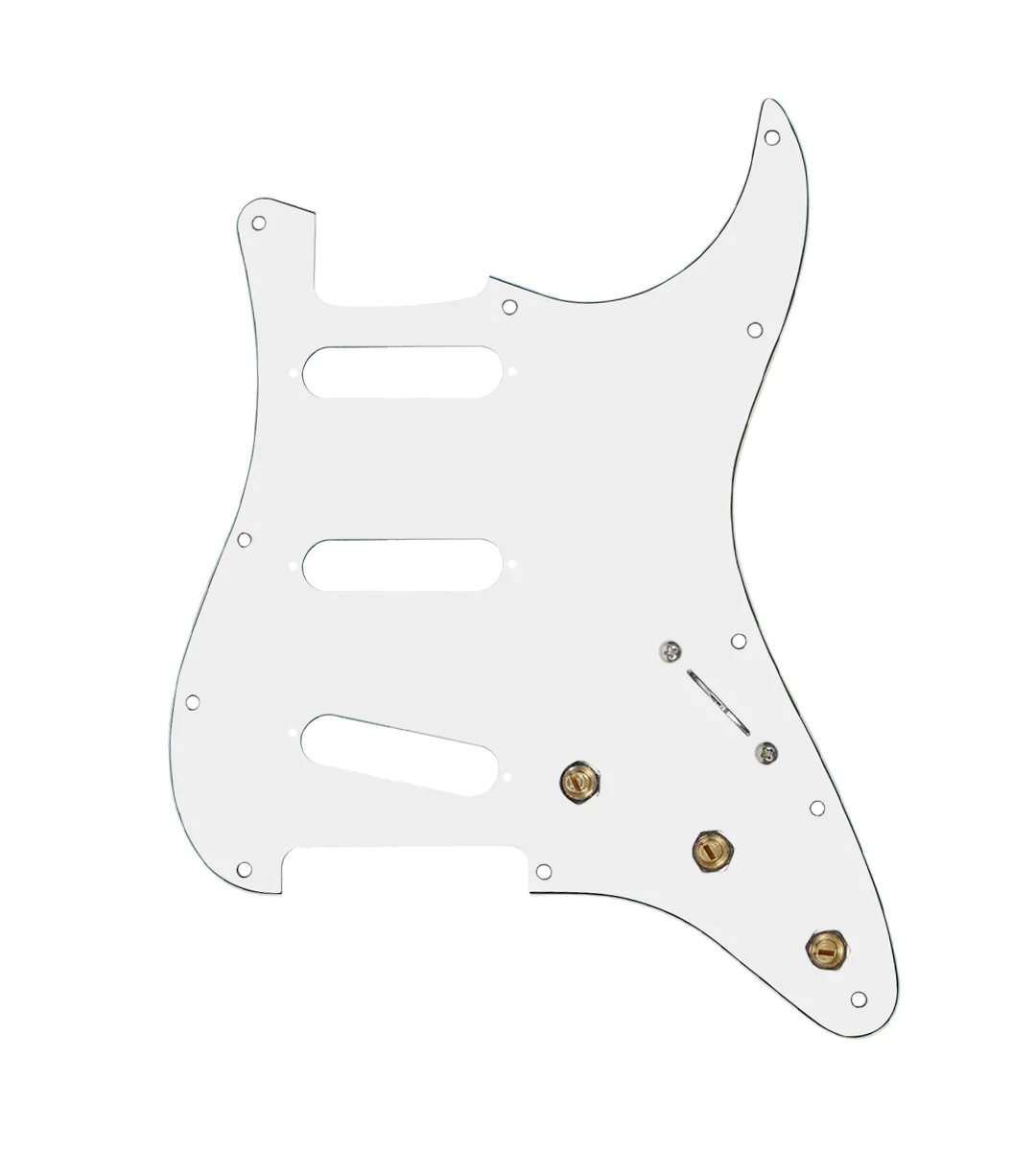 Pre-Wired SSS Stratocaster® Pickguard - SWPG-SSS-WPG-S5W-BL-V