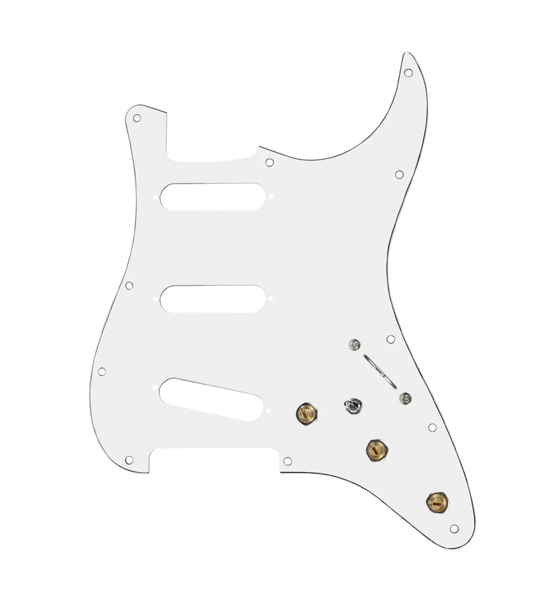 Pre-Wired SSS Stratocaster® Pickguard - SWPG-SSS-WPG-S7W-MT