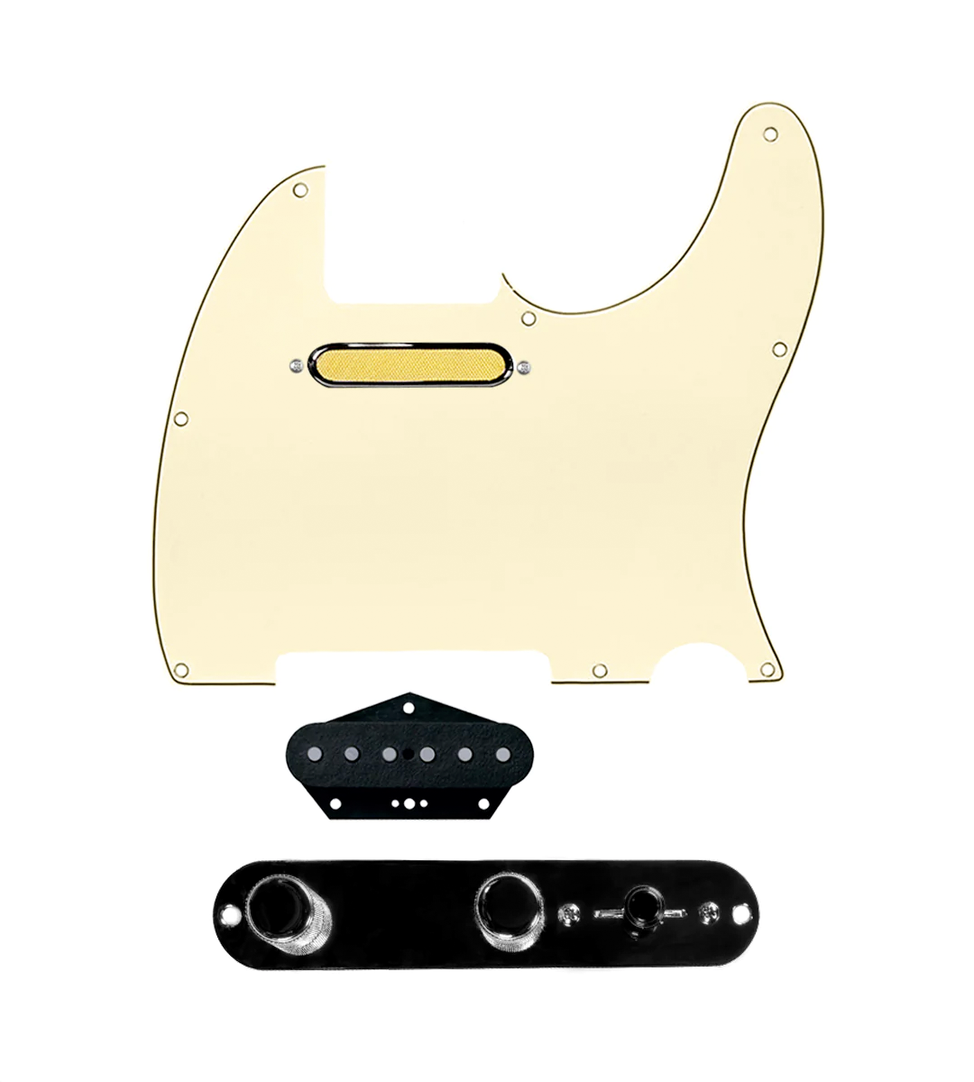 custom tele loaded pickguard cream