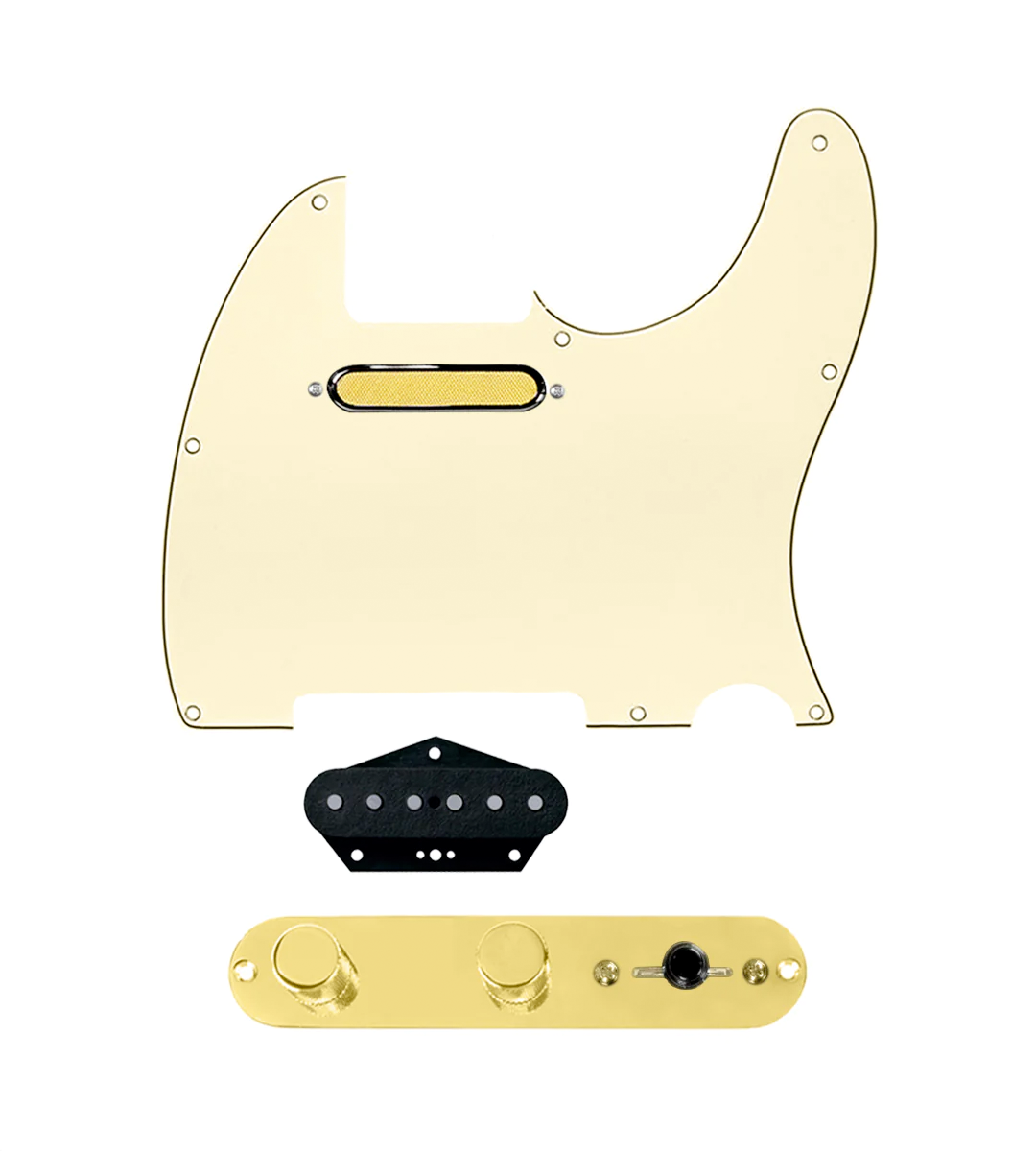 custom tele loaded pickguard cream