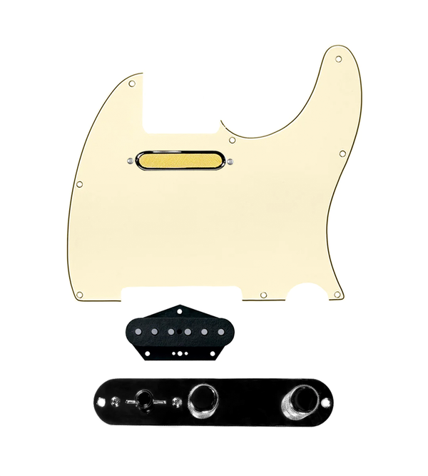 custom tele loaded pickguard cream