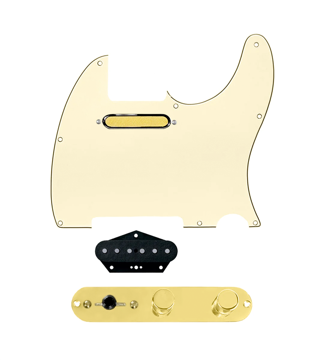 Gold Foil Loaded Pickguard for Telecasters® - TLPG-GLDFL-AWPG-T4W-G