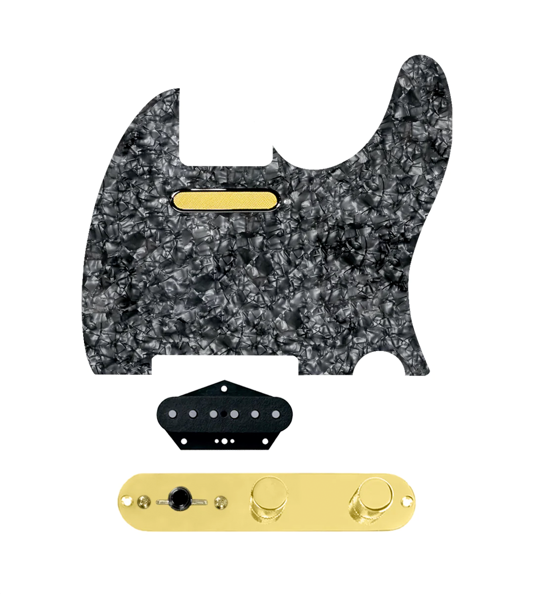 custom tele loaded pickguard grey pearl