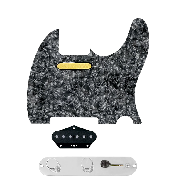 custom tele loaded pickguard grey pearl