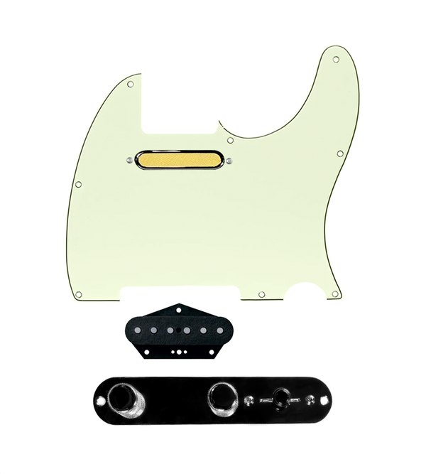 Gold Foil Loaded Pickguard for Telecasters® - TLPG-GLDFL-MGPG-T3W-REV-B