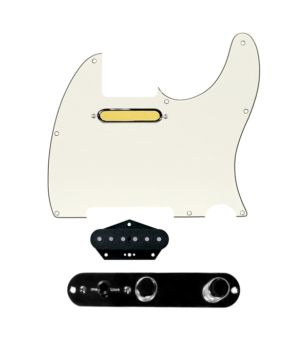 Gold Foil Loaded Pickguard for Telecasters® - TLPG-GLDFL-PPG-T3W-B