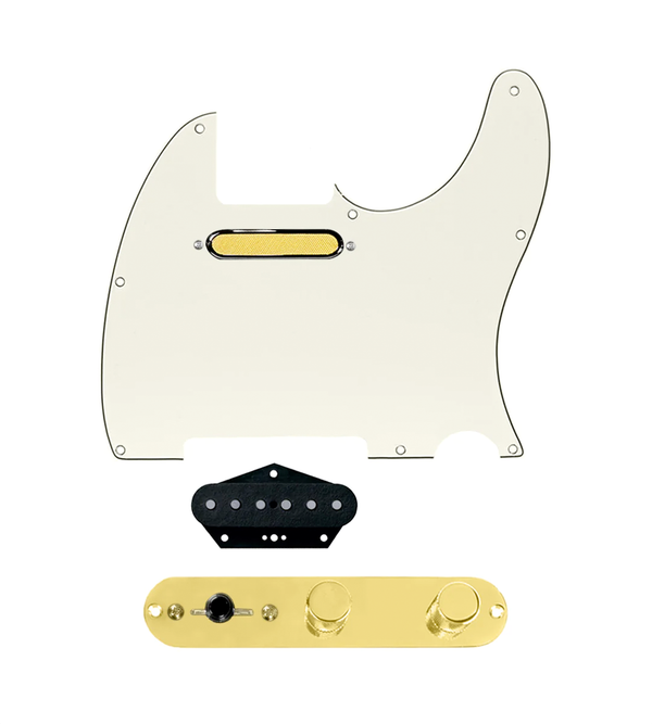 Gold Foil Loaded Pickguard for Telecasters® - TLPG-GLDFL-PPG-T3W-G