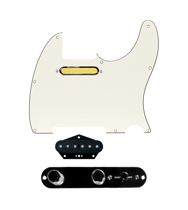 Gold Foil Loaded Pickguard for Telecasters® - TLPG-GLDFL-PPG-T3W-REV-B