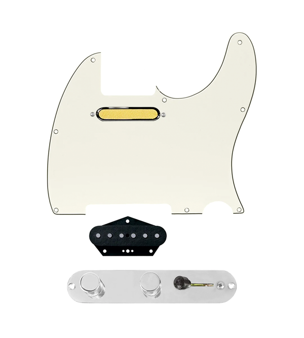 Gold Foil Loaded Pickguard for Telecasters® - TLPG-GLDFL-PPG-T3W-REV-C