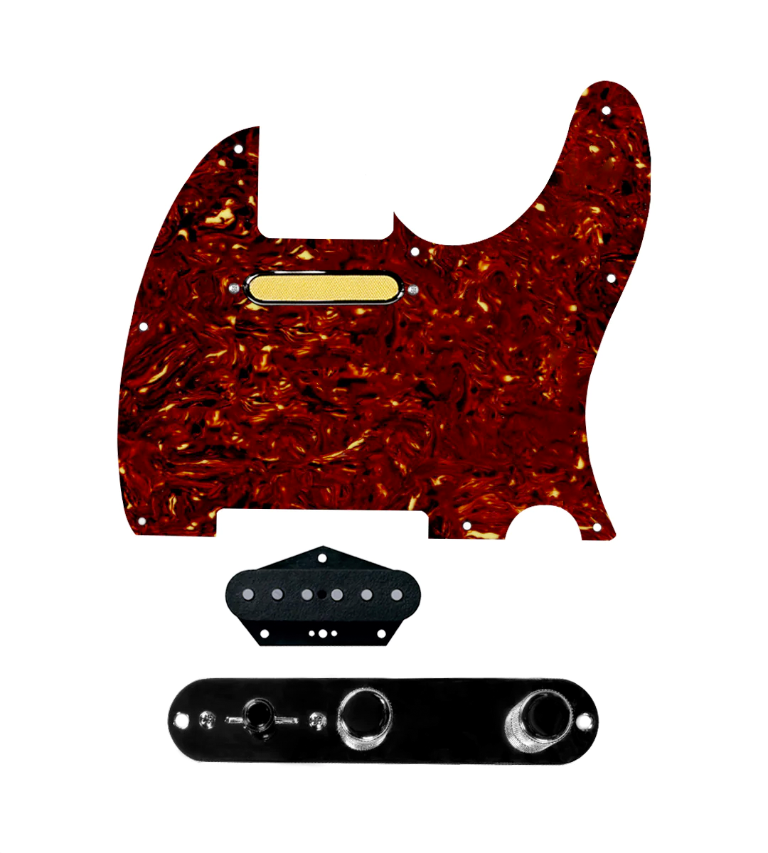 Gold Foil Loaded Pickguard for Telecasters® - TLPG-GLDFL-TPG-T4W-B