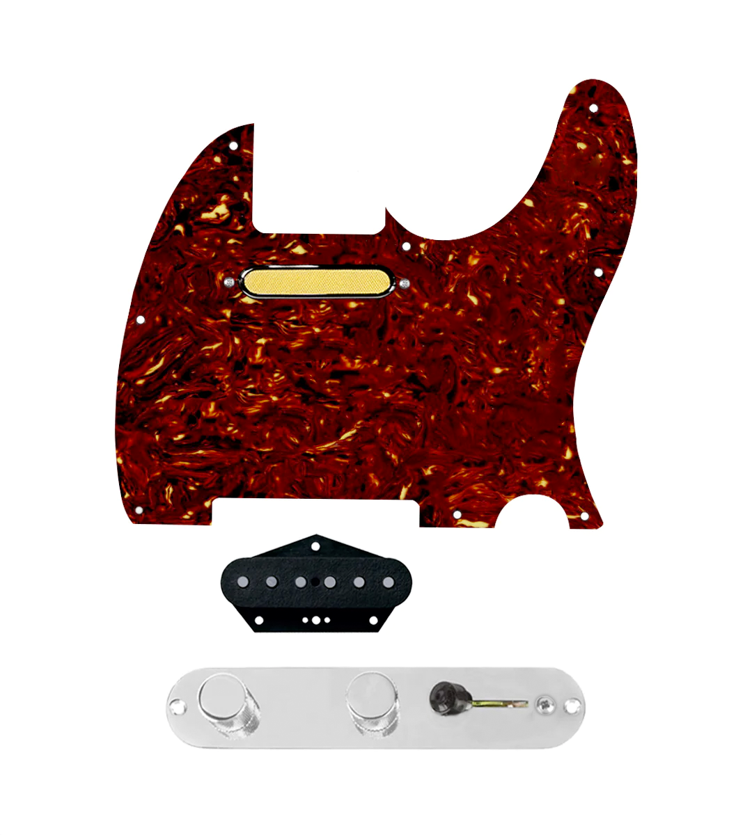 Gold Foil Loaded Pickguard for Telecasters® - TLPG-GLDFL-TPG-T4W-REV-C