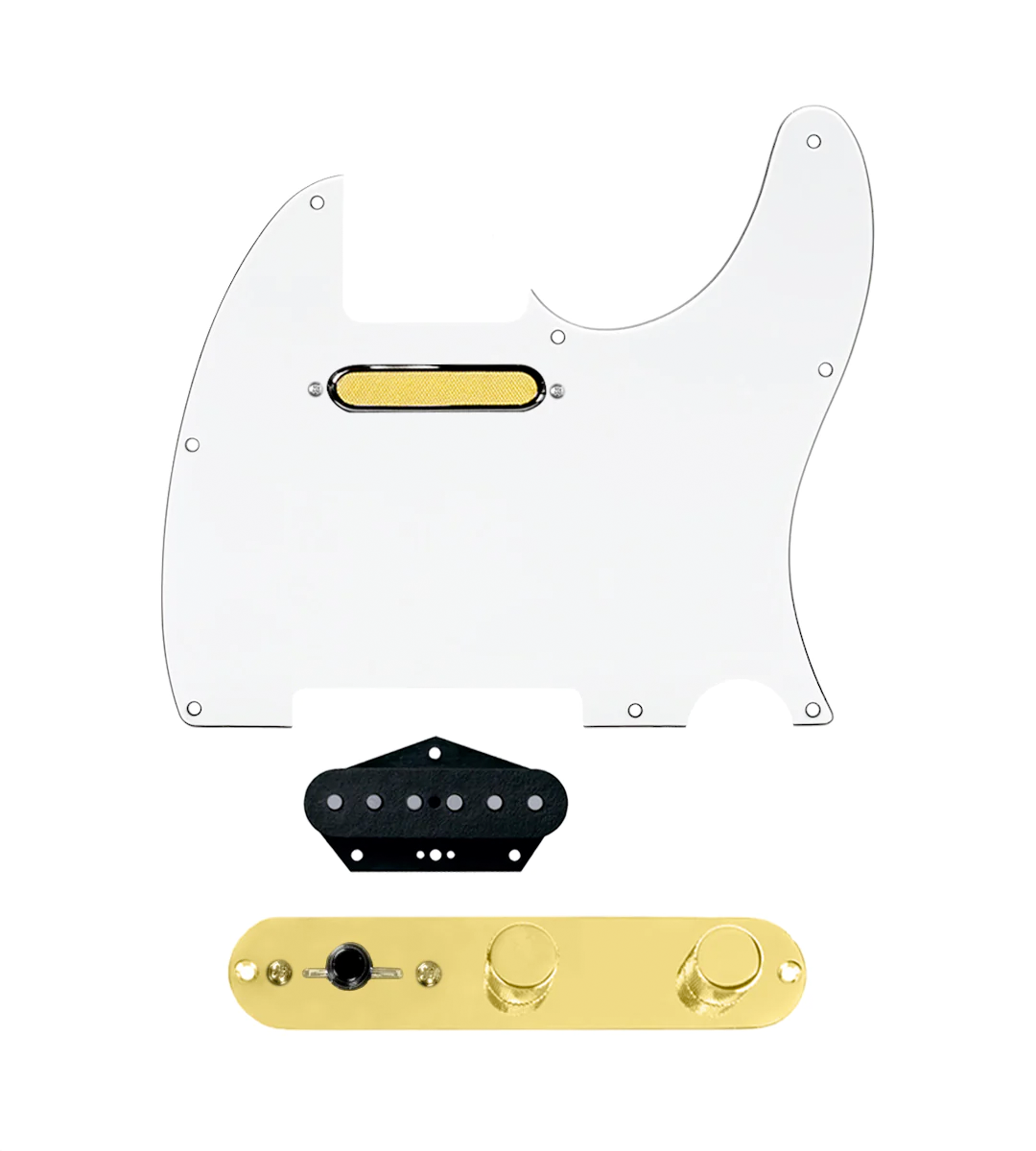 Gold Foil Loaded Pickguard for Telecasters® - TLPG-GLDFL-WPG-T3W-G