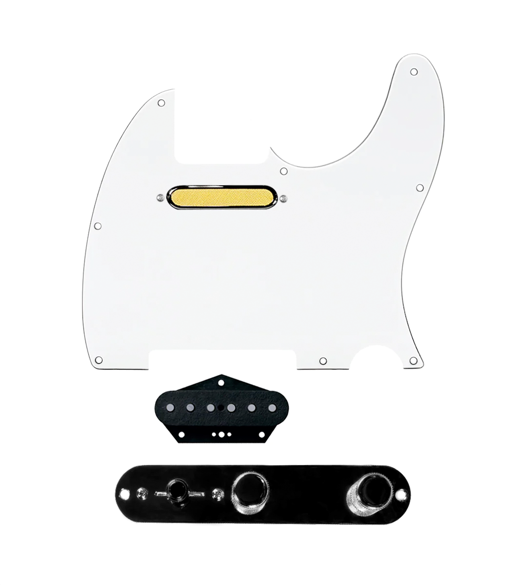 Gold Foil Loaded Pickguard for Telecasters® - TLPG-GLDFL-WPG-T4W-B